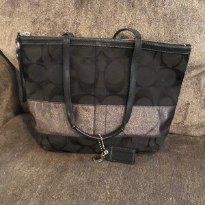 Black Coach tote bag